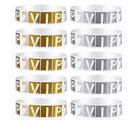 Sibba 200 Pulseras de MuñEca Impermeables de Papel de Colores Admisión Festivales Fiestas Eventos Brazo Etiquetas de Mano íNdices y Correas Suministros Escolares de Oficina (Dorado/Plateado)