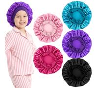 Sibba 5 gorros de satén para bebé, de seda, para dormir, gorro suave para dormir para niñas y niños, trenzas de cabello rizado