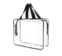 Sibba Bolsa de Asas Transparente para Almacenamiento de Maquillaje, Organizador Impermeable Grande de artículos de tocador con Cremallera, Accesorio de Viaje