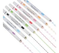Sibba Border Pen - Rotuladores de punta doble con diferentes curvas para dibujar, diarios, notas, álbumes de recortes, manualidades (8 unidades)