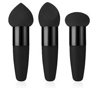 Sibba Esponja De Maquillaje 3 PCS Belleza Blender Fundación Maquillaje Corrector Mezcla Cosmética Mini Brocha En Ángulo Aplicador Mango Artista Aplicar Maquillaje Cejas Cara Polvo Puff Negro