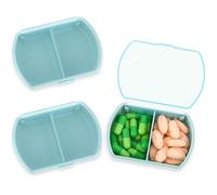 Sibba Organizador de píldoras, 2 unidades, caja de medicamentos, kit de soporte de medicamentos, contenedor de almacenamiento de suplementos diarios, portátil, para pastilleros, botella, dispensador