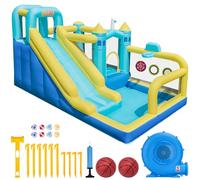 Sibefiy Bounce House, 8-in-1 Gameplay Mode Inflatable Bounce House for Kids, Sturdy and Durable Bouncy House with Blower, Family Backyard Bouncy Castle with Slide for Indoor Outdoor