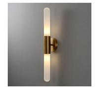 SIBEG Apliques de Pared de Vidrio de Tubo Minimalista Moderno Lámpara de Pared de tocador de baño Totalmente de Cobre Accesorios de Montaje en Pared para Pasillo Dormitorio Sala de Estar Bar Fondo