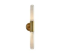 SIBEG Apliques de Pared de Vidrio de Tubo Minimalista Moderno Lámpara de Pared de tocador de baño Totalmente de Cobre Accesorios de Montaje en Pared para Pasillo Dormitorio Sala de Estar Bar Fondo
