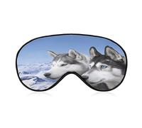 Siberian Huskies Sleep Eye Mask Soft Eye Covers Bloqueo de luces Blindfold con correa ajustable para siesta de viaje
