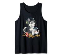 Siberian Husky Controlador de Videojuegos PC Consola Gaming Camiseta sin Mangas