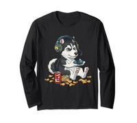Siberian Husky Controlador de Videojuegos PC Consola Gaming Manga Larga