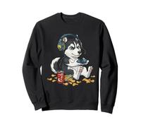 Siberian Husky Controlador de Videojuegos PC Consola Gaming Sudadera