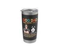 Siberian Husky Dog Dad Definition For Daddy Fathers Day Vaso térmico de acero inoxidable de doble pared