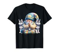Siberian Husky Dog Grandpa Prayer Gnome For Christian Dad Camiseta