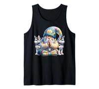 Siberian Husky Dog Grandpa Prayer Gnome For Christian Dad Camiseta sin Mangas