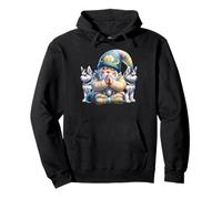 Siberian Husky Dog Grandpa Prayer Gnome For Christian Dad Sudadera con Capucha