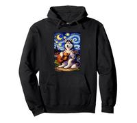 Siberian Husky Playing Guitar Whimsical Art Music Camping Sudadera con Capucha