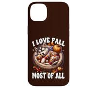 Siberian Husky Puppy I Love Fall Most of All For Husky Lover Carcasa para iPhone 14 Plus