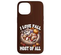 Siberian Husky Puppy I Love Fall Most of All For Husky Lover Carcasa para iPhone 15