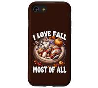 Siberian Husky Puppy I Love Fall Most of All For Husky Lover Carcasa para iPhone SE (2020) / 7/8