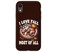Siberian Husky Puppy I Love Fall Most of All For Husky Lover Carcasa para iPhone XR