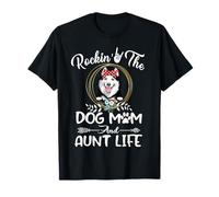 Siberian Husky Rocking The Dog Mom and Aunt Life Día de la Camiseta