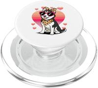 Siberian Husky Valentines Day Huskies PopSockets PopGrip para MagSafe
