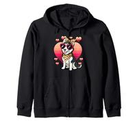 Siberian Husky Valentines Day Huskies Sudadera con Capucha