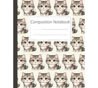 Siberian Kitten Composition Notebook for Students and Kids with Cute Grey Cat Pattern: Adorable Feline Journal for School Work and Creative Writing with Pretty Pet Graphics