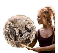 Siberiano - De Espíritu Chamán, Diseño De Y Anciano, Instrumento De Percusión De Madera, Tambores De Música Mística Con Cara De Poliéster Duradera, Rituales Chamánicos De Mano, Me