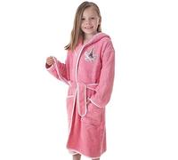 Sibiles - Albornoz Baño Niña Infantil 100% Algodón Bata con Bolsillos, Dibujos y Capucha Pink Unicorn (2 a 4 años)