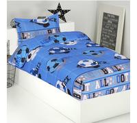 Sibiles - Edredón Ajustable Cama Infantil Fútbol Quick Color Azul Talla Cama 105