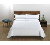 Sibiles - Juego Sábanas Blancas Hotel 100% Algodón. Encimera, Bajera, Funda/s Almohada (Cama 180)