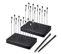 Siblaies Accesorios de modelismo, 20 soportes de colores, 2 cepillos y 2 bases. Pinzas de cocodrilo de tercera mano robustas y estables. Ideal para modelado, herramienta de aerógrafo y soldadura