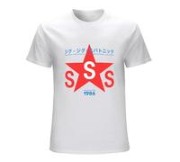 SIBOER Sigue-Sigue-Sputnik-1986-Camiseta-Verano-Ropa-Tops-Tops-Oversized-T-Shirts-Oversized-T Blanco, blanco, L