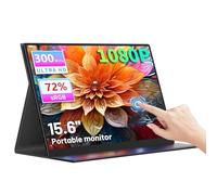 sibolan - Monitor de pantalla táctil portátil de 15.6 pulgadas, FHD 1080P, altavoz integrado con funda protectora, USB-C y HDMI, táctil de 10 puntos para laptop, PC, Mac, teléfono, interruptor