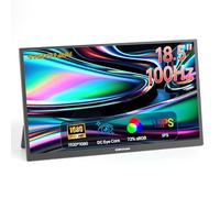 sibolan Monitor portátil Full HD de 18.5 pulgadas con cubierta inteligente y conectividad HDR, USB-C y HDMI, ideal para laptop, PC, teléfono, Mac, juegos y viajes