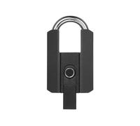 Sibomtex - Candado de huellas dactilares resistente con aplicación, impermeable, cerradura inteligente con llave para valla de almacén, puerta al aire libre, candado inteligente