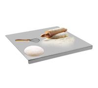 Sibosen Tabla de cortar de acero inoxidable 304 de 50 x 50 cm, tabla de cortar grande y gruesa, para repostería, cocina, para amasar pasteles, carne, verduras, pan