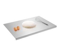 Sibosen Tabla de cortar, de acero inoxidable pulido, resistente, para carne, queso, verduras, frutas, pasteles, extragrande, 60 x 40 cm