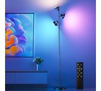 SIBRILLE RGB Lámpara de Pie LED Regulable 36W 2500LM lampara de Pie Salon con Mando a Distancia, 2700-6500K, 3 Luces Regulables, Control Individual, Lámpara Moderna para Salón Dormitorio y Oficina