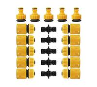 sibulv 20 PCS Conjunto de conectores de manguera de jardín, conector de la manguera del conector Conectores de la manguera doble del extensor Conectores rápidos de la manguera Pistola de agua para jar