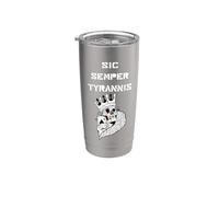 Sic Semper Tyrannis Ace Skull King Así, siempre a los tiranos Vaso térmico de acero inoxidable de doble pared