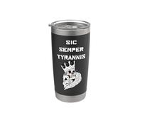 Sic Semper Tyrannis Ace Skull King Así, siempre a los tiranos Vaso térmico de acero inoxidable de doble pared