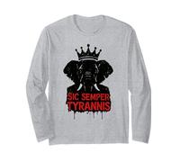 Sic Semper Tyrannis No Kings Protestan Elefante Republicano Manga Larga