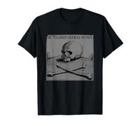 Sic Transit Gloria Mundi - Símbolo gótico de la Muerte de Calavera Camiseta