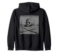 Sic Transit Gloria Mundi - Símbolo gótico de la Muerte de Calavera Sudadera con Capucha