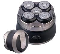 Sichler Men's Care afeitadora calvos: Afeitadora para calvos y cuero cabelludo., para hombres, Cabezal de afeitado magnético, 5 cabezales de corte, 4 de ellos flexibles (hombre, cabeza, calva)