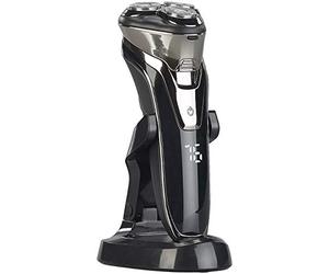 Sichler Men's Care maquinilla de afeitar: Maquinilla de afeitar inalámbrica 2 en 1 con recortadora de precisión y cabezales de afeitado 3D, Pantalla LED (Navaja seca)