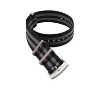 SiChouwz Correa De Nailon 20mm 22mm Cinturón De Seguridad Correa De Reloj Reemplazo Hombres Mujeres Accesorios De Reloj(Black Gray (Bond),20mm)