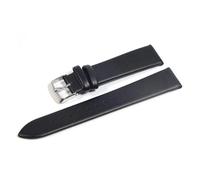 SiChouwz Correa De Reloj Cuero Genuino Ultrafina, Correa 12mm, 14mm, 16mm, 18mm, 20mm Y 22mm, Correas Suaves Vaca(Black silver,14mm)