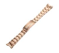 SiChouwz Correa de reloj de acero inoxidable macizo de 20 mm y 21 mm compatible con Daytona, Oyster Perpetual, Submariner, Seiko NH35.(Middle rose gold,21mm)
