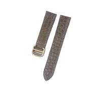SiChouwz Correa de reloj de cuero de cocodrilo Compatible con Tank London Solo hombres mujeres correa de reloj de cuero 16 mm 17 mm 18 mm 19 mm 20 mm(Camel brown rose,22)